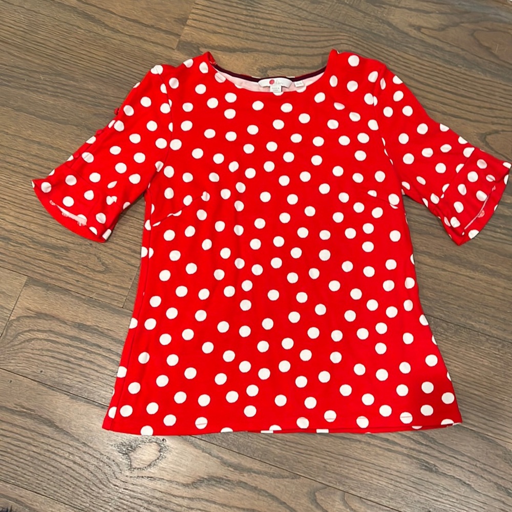 Boden Half Sleeve Shirt - Polka Dots with Buttons